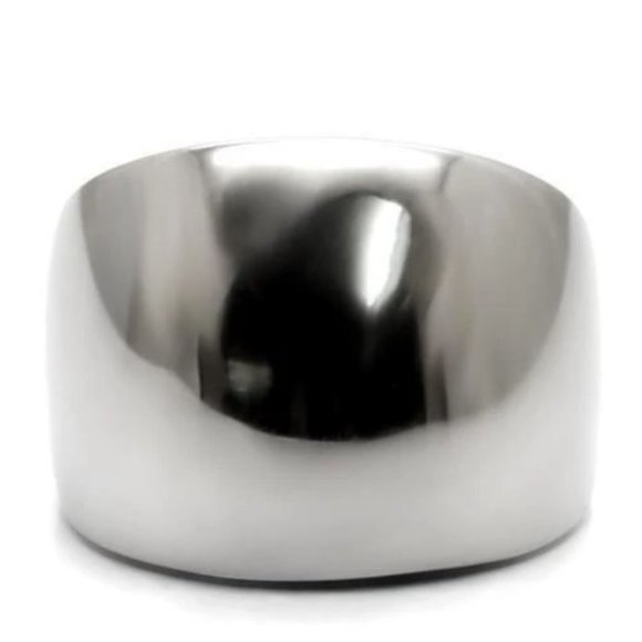 STAINLESS STEEL Wide High Polished Dome Ring NWT - Picture 14 of 14